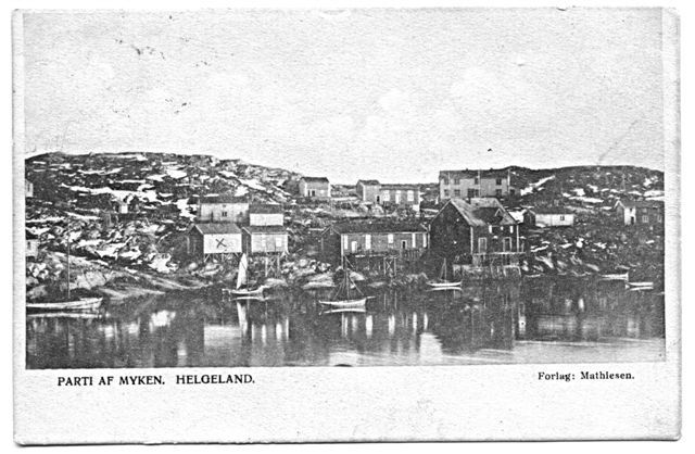 Postkort som er gitt ut på: Forlag: Mathiesen.  Dette er postgått og er datert 17.3.1906.